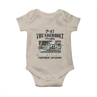 P-47 Thunderbolt WWII Airplane Baby Onesie American Muscle Vintage