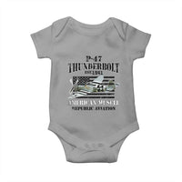P-47 Thunderbolt WWII Airplane Baby Onesie American Muscle Vintage