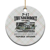 P-47 Thunderbolt WWII Airplane Ceramic Ornament American Muscle Vintage - Wonder Print Shop