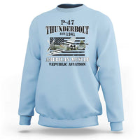 P-47 Thunderbolt WWII Airplane Sweatshirt American Muscle Vintage
