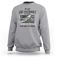 P-47 Thunderbolt WWII Airplane Sweatshirt American Muscle Vintage