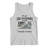 P-47 Thunderbolt WWII Airplane Tank Top American Muscle Vintage