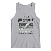 P-47 Thunderbolt WWII Airplane Tank Top American Muscle Vintage
