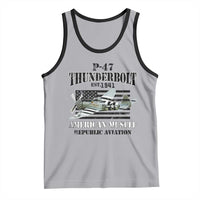 P-47 Thunderbolt WWII Airplane Tank Top American Muscle Vintage