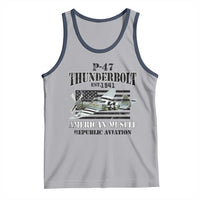 P-47 Thunderbolt WWII Airplane Tank Top American Muscle Vintage