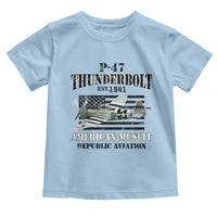 P-47 Thunderbolt WWII Airplane Toddler T Shirt American Muscle Vintage
