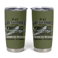 P-47 Thunderbolt WWII Airplane Tumbler Cup American Muscle Vintage