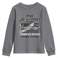 P-47 Thunderbolt WWII Airplane Youth Sweatshirt American Muscle Vintage