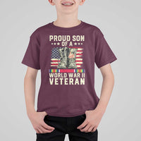 Proud Son Of World War 2 Veteran T Shirt For Kid WWII Vet Pride