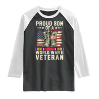 Proud Son Of World War 2 Veteran Raglan Shirt WWII Vet Pride