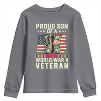 Proud Son Of World War 2 Veteran Youth Sweatshirt WWII Vet Pride