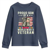 Proud Son Of World War 2 Veteran Youth Sweatshirt WWII Vet Pride