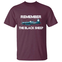 CORSAIR WWII HISTORY T Shirt Black Sheep Squadron Pilot
