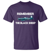 CORSAIR WWII HISTORY T Shirt Black Sheep Squadron Pilot