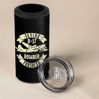 Vintage B-17 Bomber WW2 Aircraft 4 in 1 Can Cooler Tumbler Plane Aviation Fighter Airplane Retro Grunge