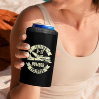 Vintage B-17 Bomber WW2 Aircraft 4 in 1 Can Cooler Tumbler Plane Aviation Fighter Airplane Retro Grunge