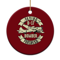 Vintage B-17 Bomber WW2 Aircraft Ceramic Ornament Plane Aviation Fighter Airplane Retro Grunge - Wonder Print Shop
