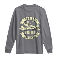 Vintage B-17 Bomber WW2 Aircraft Long Sleeve Shirt Plane Aviation Fighter Airplane Retro Grunge