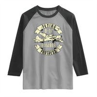 Vintage B-17 Bomber WW2 Aircraft Raglan Shirt Plane Aviation Fighter Airplane Retro Grunge