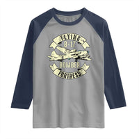Vintage B-17 Bomber WW2 Aircraft Raglan Shirt Plane Aviation Fighter Airplane Retro Grunge