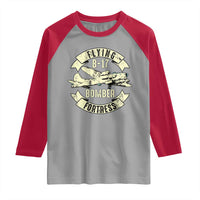 Vintage B-17 Bomber WW2 Aircraft Raglan Shirt Plane Aviation Fighter Airplane Retro Grunge