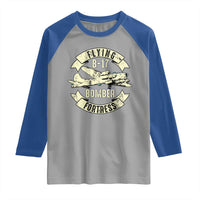 Vintage B-17 Bomber WW2 Aircraft Raglan Shirt Plane Aviation Fighter Airplane Retro Grunge