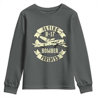 Vintage B-17 Bomber WW2 Aircraft Youth Sweatshirt Plane Aviation Fighter Airplane Retro Grunge