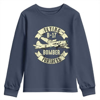 Vintage B-17 Bomber WW2 Aircraft Youth Sweatshirt Plane Aviation Fighter Airplane Retro Grunge