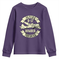 Vintage B-17 Bomber WW2 Aircraft Youth Sweatshirt Plane Aviation Fighter Airplane Retro Grunge