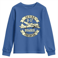Vintage B-17 Bomber WW2 Aircraft Youth Sweatshirt Plane Aviation Fighter Airplane Retro Grunge