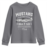 P-51 Mustang Youth Sweatshirt North American Aviation WW2 P51 Fighter Plane