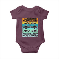Retro World War 2 Memorabilia Baby Onesie May Start Talking About WWII WW2 Gear