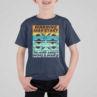 Retro World War 2 Memorabilia T Shirt For Kid May Start Talking About WWII WW2 Gear