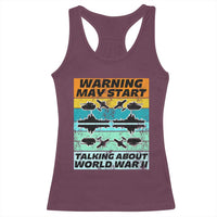 Retro World War 2 Memorabilia Racerback Tank Top May Start Talking About WWII WW2 Gear