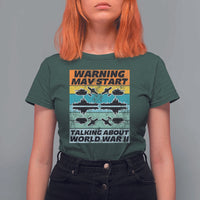 Retro World War 2 Memorabilia T Shirt For Women May Start Talking About WWII WW2 Gear