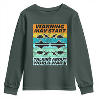 Retro World War 2 Memorabilia Youth Sweatshirt May Start Talking About WWII WW2 Gear