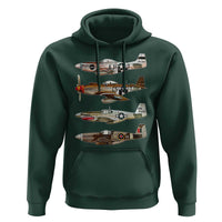 WW2 Warplanes B-17 P51 Hoodie Vintage WWII Fighter Planes Iconic Military Aircraft
