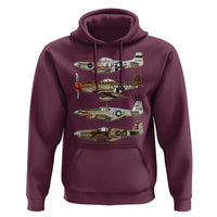 WW2 Warplanes B-17 P51 Hoodie Vintage WWII Fighter Planes Iconic Military Aircraft