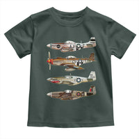 WW2 Warplanes B-17 P51 Toddler T Shirt Vintage WWII Fighter Planes Iconic Military Aircraft