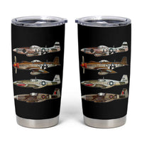 WW2 Warplanes B-17 P51 Tumbler Cup Vintage WWII Fighter Planes Iconic Military Aircraft