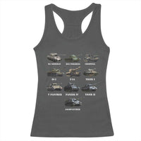 WW2 Tanks Racerback Tank Top M4 Sherman Panzer IV Tiger II T-34 History Buff