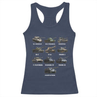 WW2 Tanks Racerback Tank Top M4 Sherman Panzer IV Tiger II T-34 History Buff