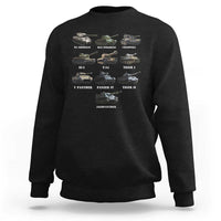 WW2 Tanks Sweatshirt M4 Sherman Panzer IV Tiger II T-34 History Buff
