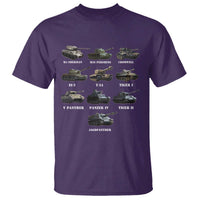 WW2 Tanks T Shirt M4 Sherman Panzer IV Tiger II T-34 History Buff