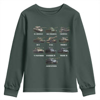 WW2 Tanks Youth Sweatshirt M4 Sherman Panzer IV Tiger II T-34 History Buff