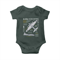 B-17 Flying Fortress Baby Onesie WW2 B-17G Bomber Vintage Aviation