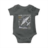 B-17 Flying Fortress Baby Onesie WW2 B-17G Bomber Vintage Aviation