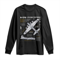B-17 Flying Fortress Long Sleeve Shirt WW2 B-17G Bomber Vintage Aviation