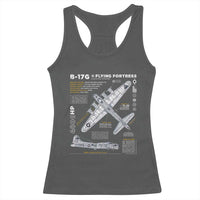 B-17 Flying Fortress Racerback Tank Top WW2 B-17G Bomber Vintage Aviation