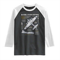 B-17 Flying Fortress Raglan Shirt WW2 B-17G Bomber Vintage Aviation